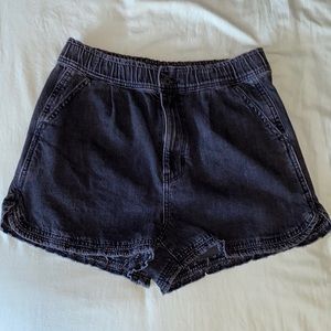 American Eagle - Black Denim Shorts